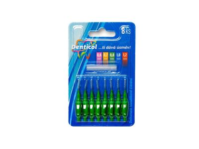 Denticol P01 veľ. 0,8mm, medzizubná kefka s plochou rukoväťou, 8ks
