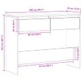 vidaXL Konzolový stolík dub artisan 100x35x76,5 cm kompozitné drevo