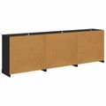 vidaXL Komody 3 ks Čierny dub 210 x 35,5 x 67,5 cm Kompozitné drevo