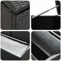 vidaXL Záhradný úložný box čierny 100x50x50 cm polyratanový