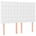 vidaXL Boxspring posteľ s matracom biela 140x200 cm umelá koža