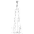 vidaXL Vianočný stromček, kužeľ, 400 LED, farebné svetlo 100x360cm
