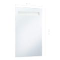 vidaXL Kúpeľňové nástenné zrkadlo s LED osvetlením 60x100 cm