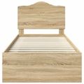 vidaXL Rám postele Sonoma dub 75 x 190 cm Masívne borovicové drevo
