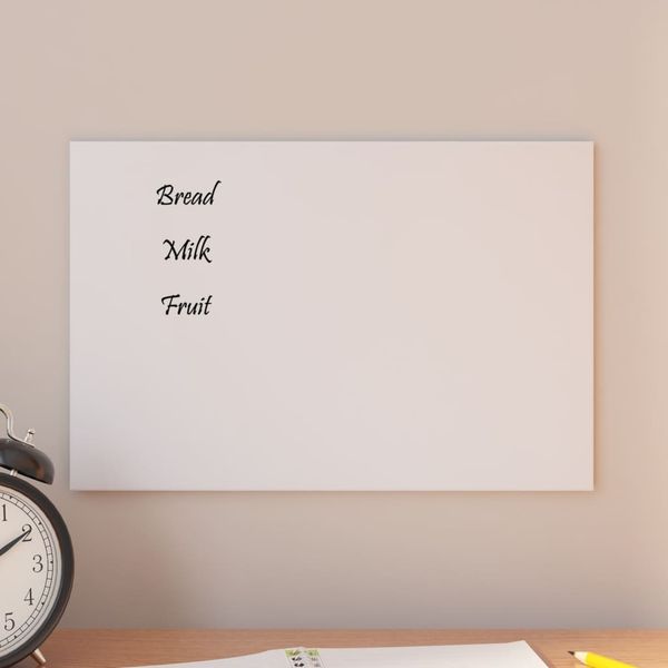 vidaXL Nástenná magnetická tabuľa biela 30x20 cm tvrdené sklo