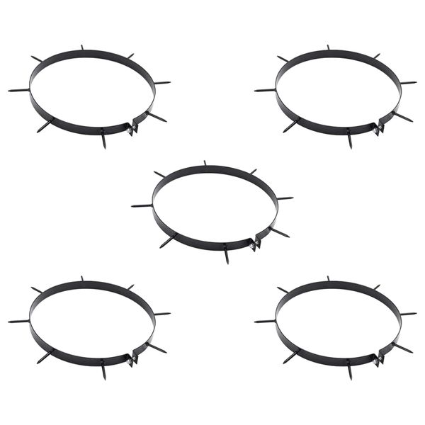 vidaXL Svorka na aerátor s hrotmi 5 pcs Čierny Ø 320 mm Železo