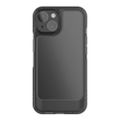 Gumené puzdro UMODEL pre iPhone 15 Plus 6,7" čierne priehľadné