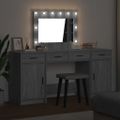 vidaXL Toaletný stolík 3 ks Sivá 78,5 x 41 x 135 cm Kompozitné drevo