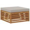 vidaXL Záhradná súprava gaučov 7 ks Prírodná a svetlosivá