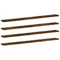 vidaXL Nástenné police 4 ks dymový dub 100x10x1,5 cm kompozitné drevo