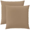 vidaXL Poťah na podložku 2 ks HEERLEN Sivohnedá 65 x 65 cm Polyester