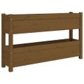 vidaXL Kvetináč medovohnedý 112x25x66 cm borovicový masív