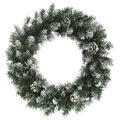 vidaXL Vianočný veniec s LED svetlami zelený 45 cm PVC
