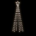 vidaXL Vianočný stromček, kužeľ 108 LED, studené biele svetlo 70x180cm