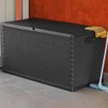 vidaXL Záhradný úložný box, antracitový 120x56x63 cm, PP ratan