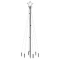 vidaXL Vianočný stromček s hrotom 108 farebných LED 180 cm