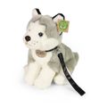 Plyšový pes husky s vodítkom 28 cm ECO-FRIENDLY