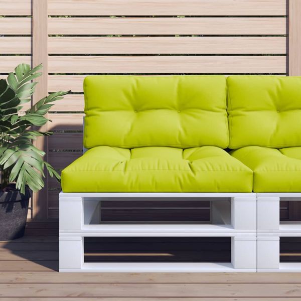 vidaXL Podložka na paletový nábytok, jasnozelená 70x40x12 cm, látka