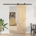 vidaXL Posuvné dvere NARVIK Prírodná a čierna 70 x 210 cm (213,5 cm)