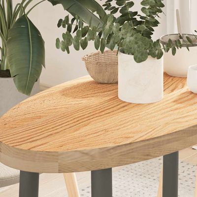 vidaXL Stolová doska 80x40x4 cm dubový masív oválny
