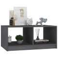 vidaXL Konferenčný stolík sivý 75x50x33,5 cm borovicový masív