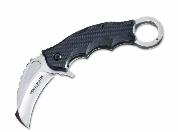 Magnum 01RY115 Alpha Kilo vreckový nôž - karambit 7 cm, čierna, G10