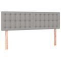 vidaXL Boxspring posteľ s matracom bledosivá 140x200 cm látka
