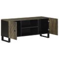 vidaXL TV skrinka, čierna 105x33x46 cm, mangový masív