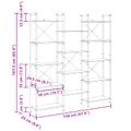vidaXL Regál na knihy 156 x 25 x 167 cm Kompozitné drevo Dymový dub