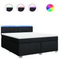 vidaXL Posteľný rám boxspring s matracom čierny 180x200 cm látka