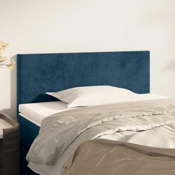 vidaXL Čelo postele tmavomodré 80x5x78/88 cm zamat