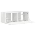 vidaXL TV nástenná skriňa 78,5 x 31 x 29,5 cm Lesklá biela