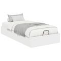 vidaXL Otomanový posteľný rám s úložiskom Biely 203 x 90 x 25 cm