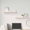 vidaXL Nástenné skrinky 2 ks biele 50x11x9 cm masívna borovica