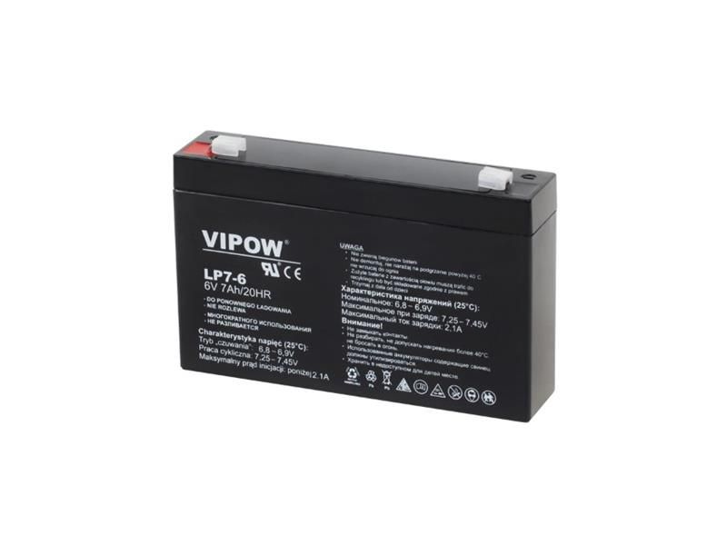 Batéria olovená 6V 7Ah VIPOW BAT0207