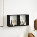 vidaXL Nástenná skrinka 60x16x30 cm čierna kompozitné drevo