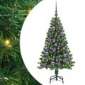 vidaXL Umelý vianočný stromček Zelená 120 cm PVC a Oceľ a Plast