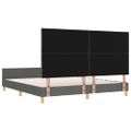 vidaXL Rám postele s čelnou doskou Tmavo šedá 180 x 200 cm látka