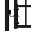 vidaXL Plotová brána KAMPEN s vrchnou časťou z oštepu čierna 302x125 cm oceľ