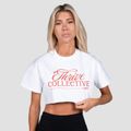 Dámske cropped tričko Thrive White - GymBeam, veľkosť M