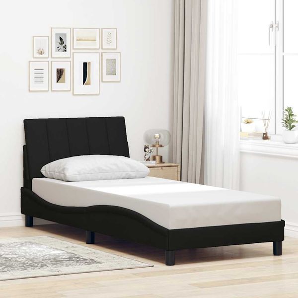 vidaXL Rám postele bez matraca Hanko Čierna 90x190 cm Látka