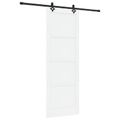 vidaXL Posuvné dvere Biela a čierna 83 x 232 cm Borovicový masív
