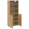 vidaXL Highboard Remeselný dub 69,5 x 34 x 180 cm Kompozitné drevo