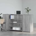 vidaXL Recepčný stôl sivý dub sonoma 200x50x103,5 cm kompozitné drevo