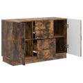vidaXL Servírovacia skriňa so zásuvkou Dymový dub 89 x 34,5 x 57 cm