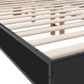vidaXL Posteľný rám čierny 140x190 cm kompozitné drevo a kov