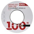 Dvojlinka netienená 2×1,0mm černo-rudá, 100m
