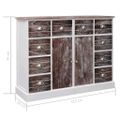 vidaXL Komoda s 10 zásuvkami hnedá 113x30x79 cm drevená