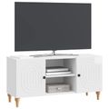 vidaXL TV skrinka Biela s vysokým leskom 102 x 34,5 x 50 cm