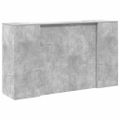 vidaXL Recepčný stôl betónovo sivý 180x50x103,5 cm kompozitné drevo
